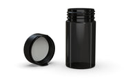 150CC/5FL.OZ/150ML Aviator CR - Container With Inner Seal & Tamper - Translucent Black With Opaque Black Lid - Copackr.com