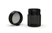 90CC/3FL.OZ/90ML Aviator CR - Container With Inner Seal & Tamper - Translucent Black With Opaque Black Lid - Copackr.com