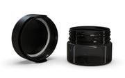 220CC/7.5FL.OZ/220ML Aviator CR - XL Container With Inner Seal & Tamper - Translucent Black With Opaque Black Lid - Copackr.com