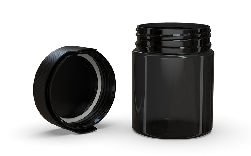 550CC/18.5FL.OZ/550ML Aviator CR - XL Container With Inner Seal & Tamper - Translucent Black With Opaque Black Lid - Copackr.com