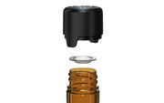Aviator CR - Tube 100MM with Inner Seal & Tamper - Translucent Amber with Opaque Black Lid - Copackr.com