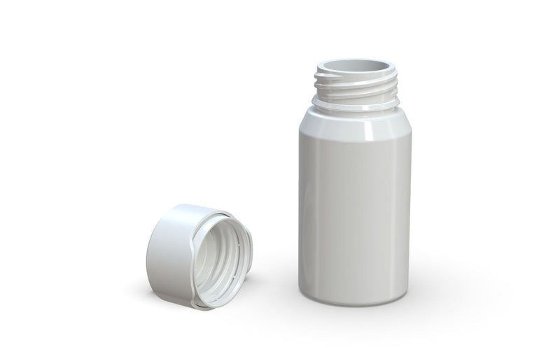 Chubby Gorilla Aviator Shot Bottle 60ml Mini - White bottle & White Cap - Copackr.com