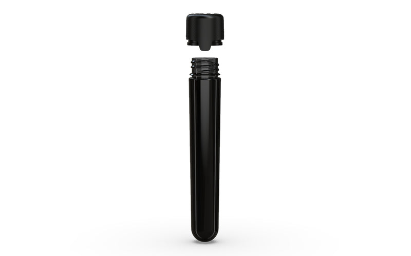 Aviator CR - Tube 120MM with Inner Seal & Tamper - Translucent Black with Opaque Black Lid - Copackr.com