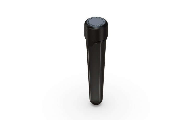 Aviator CR - Tube 100MM with Inner Seal & Tamper - Translucent Black with Opaque Black Lid - Copackr.com