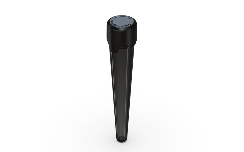 Aviator CR - Tube 113MM with Inner Seal & Tamper - Translucent Black with Opaque Black Lid - Copackr.com