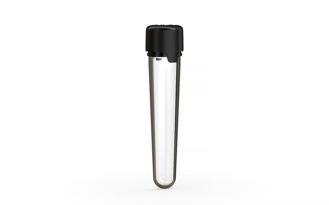 Aviator CR - Tube 100MM with Inner Seal & Tamper - Clear Natural (Transparent) with Opaque Black Lid