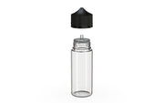 Chubby Gorilla - 120ML Unicorn Bottle - Clear Bottle / Black Cap - V3 - With Reducer Tip - Copackr.com