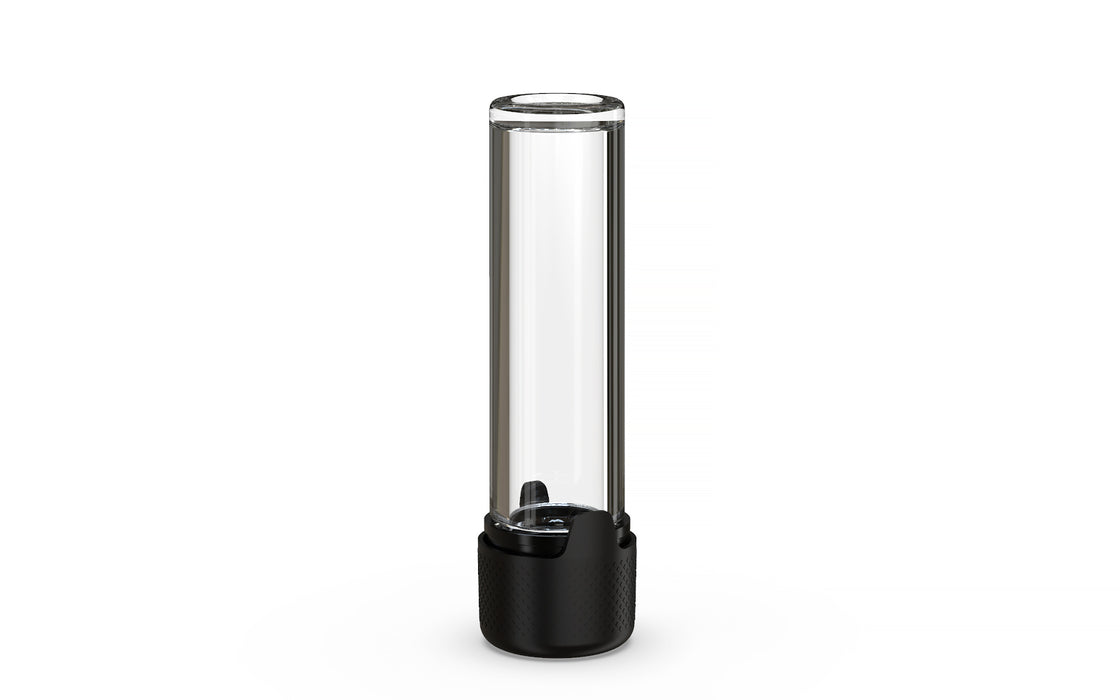 510 Cartridge Aviator CR Container Flat Top - Container With Inner Seal & Tamper - Clear Natural With Opaque Black Lid