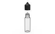 Chubby Gorilla - 50ML Unicorn Bottle - Clear Bottle / Black Cap - V3 - With Reducer Tip - Copackr.com