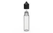 Chubby Gorilla 60ML Unicorn Bottle - Clear Bottle / Black Cap - V3 - With Reducer Tip - Copackr.com