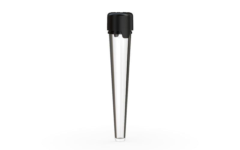 Aviator CR - Tube 113MM with Inner Seal & Tamper - Clear Natural Transparent with Opaque Black Lid - Copackr.com