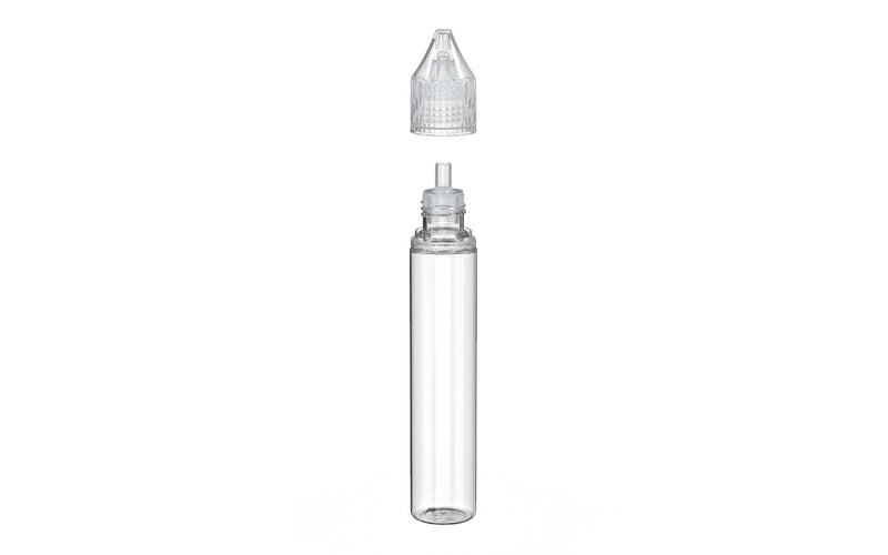 Chubby Gorilla - 30ML Unicorn Bottle - Clear Bottle / Clear Cap - V3 - With Reducer Tip - Copackr.com