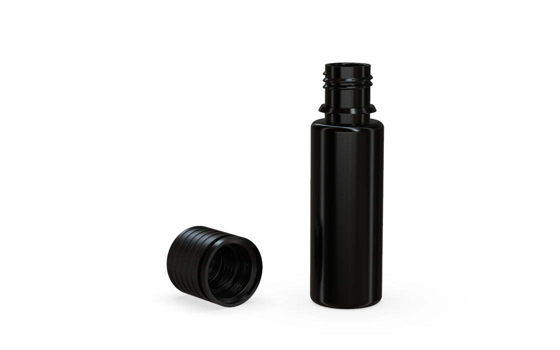 Chubby Gorilla Spiral CR 16.5ML unicorn bottle, opaque black bottle with opaque black child-resistant cap, multiple units