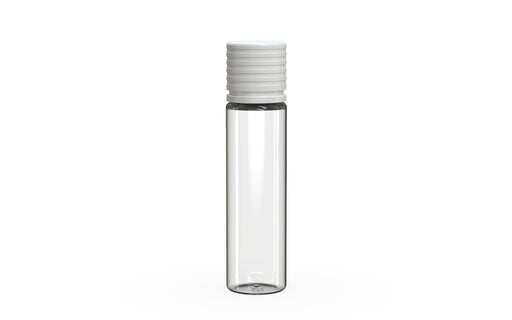 Chubby Gorilla Spiral CR 20ML unicorn bottle, clear natural bottle with opaque white child-resistant cap