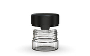 30CC/1FL.OZ/30ML Aviator CR - Container With Inner Seal & Tamper - Clear Natural With Opaque Black Lid - Copackr.com