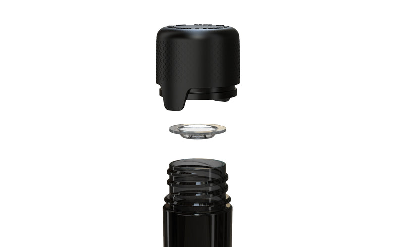 Aviator CR - Tube 120MM with Inner Seal & Tamper - Translucent Black with Opaque Black Lid - Copackr.com