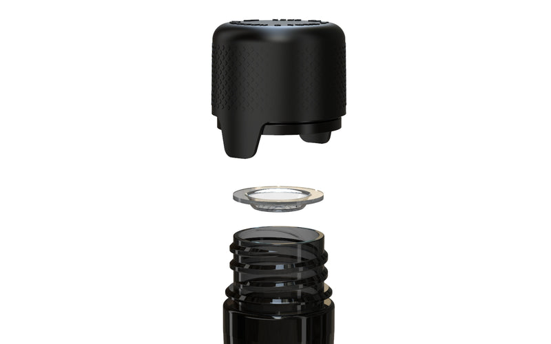 Aviator CR - Tube 100MM with Inner Seal & Tamper - Translucent Black with Opaque Black Lid - Copackr.com