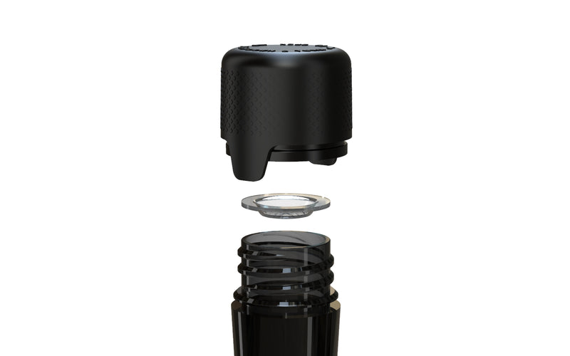 Aviator CR - Tube 113MM with Inner Seal & Tamper - Translucent Black with Opaque Black Lid - Copackr.com