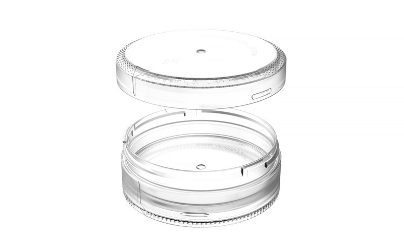 X2 Dual Compartment Pouch Container by Chubby Gorilla® - 40G - Clear Natural with Clear Natural Lid - Copackr.com