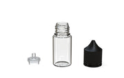 Chubby Gorilla - 30ML Stubby Unicorn Bottle - Clear Bottle / Black Cap - V3 - With Reducer Tip - Copackr.com