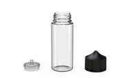 Chubby Gorilla - 120ML Unicorn Bottle - Clear Bottle / Black Cap - V3 - With Reducer Tip - Copackr.com