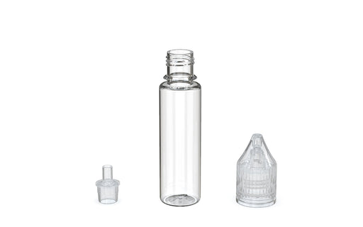 Chubby Gorilla - 20ML Unicorn Bottle - Clear Bottle / Clear Cap - V3 - With Reducer Tip - Copackr.com