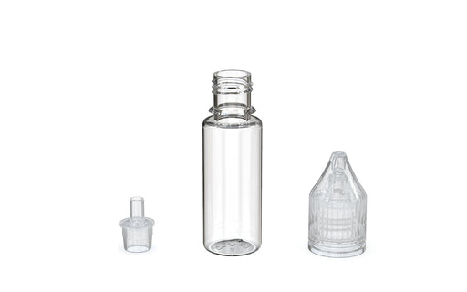 Chubby Gorilla - 15ML V3 Unicorn Bottle - Clear Bottle / Natural Cap - V3 - With Reducer Tip - Copackr.com