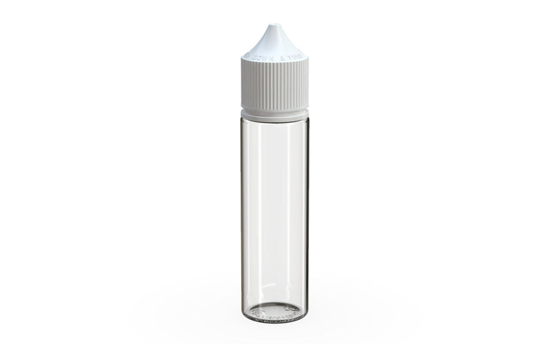 Chubby Gorilla - 60ML Unicorn Bottle - Clear Bottle / White Cap - V3 - With Reducer Tip - Copackr.com