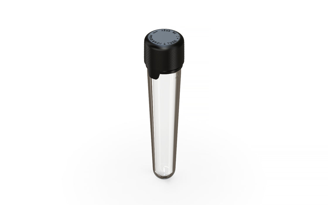 Aviator CR - Tube 100MM with Inner Seal & Tamper - Clear Natural (Transparent) with Opaque Black Lid