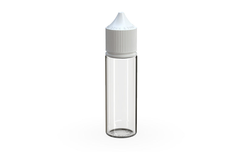 Chubby Gorilla - 50ml Unicorn Bottle - Clear Bottle / White Cap - V3 - With Reducer Tip - Copackr.com