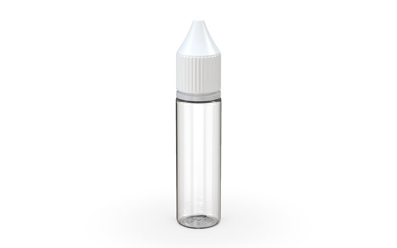 Chubby Gorilla - 20ML Unicorn Bottle - Clear Bottle / White Cap - V3 - With Reducer Tip - Copackr.com