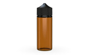 Chubby Gorilla Unicorn 120ml bottle, translucent amber with opaque black cap, front view