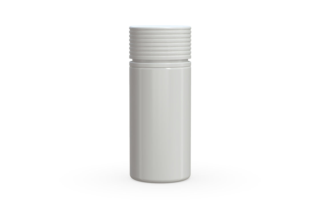 Chubby Gorilla Spiral CR 100ML unicorn bottle, opaque white bottle with opaque white child-resistant cap