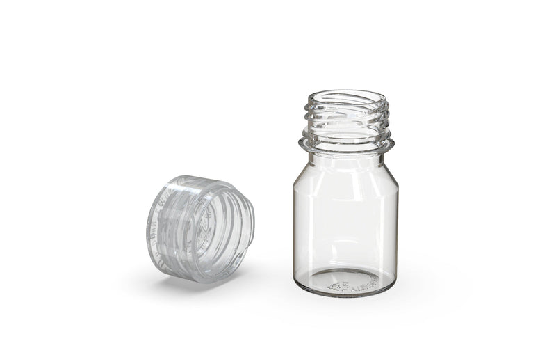 Chubby Gorilla Aviator Shot Bottle 30ml - Clear bottle & Clear Cap - Copackr.com