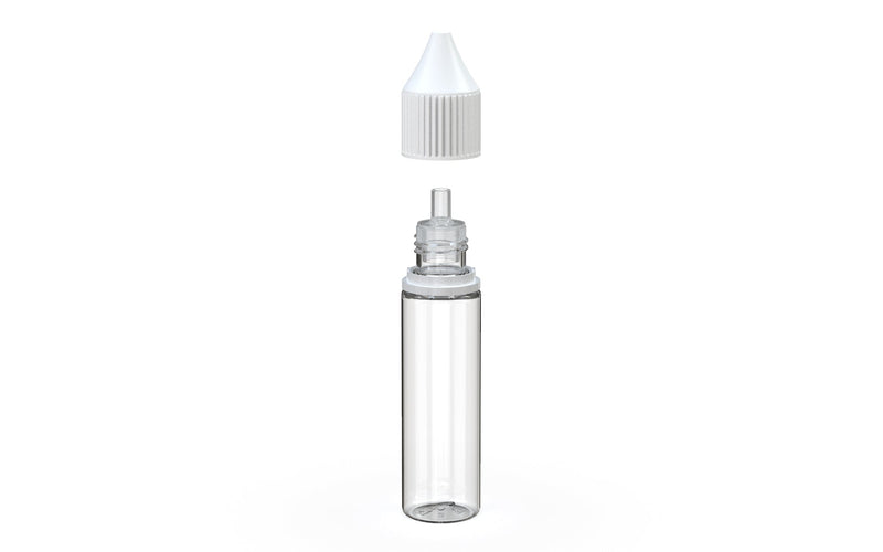 Chubby Gorilla - 20ML Unicorn Bottle - Clear Bottle / White Cap - V3 - With Reducer Tip - Copackr.com