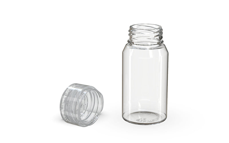 Chubby Gorilla Aviator Shot Bottle 60ml Mini - Clear bottle & Clear Cap - Copackr.com