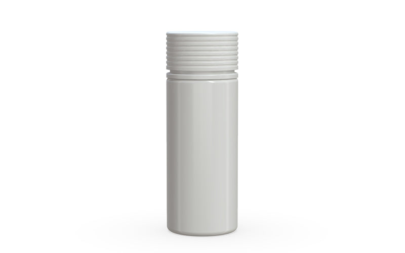 Chubby Gorilla Spiral CR 120ML unicorn bottle, opaque white bottle with opaque white child-resistant cap