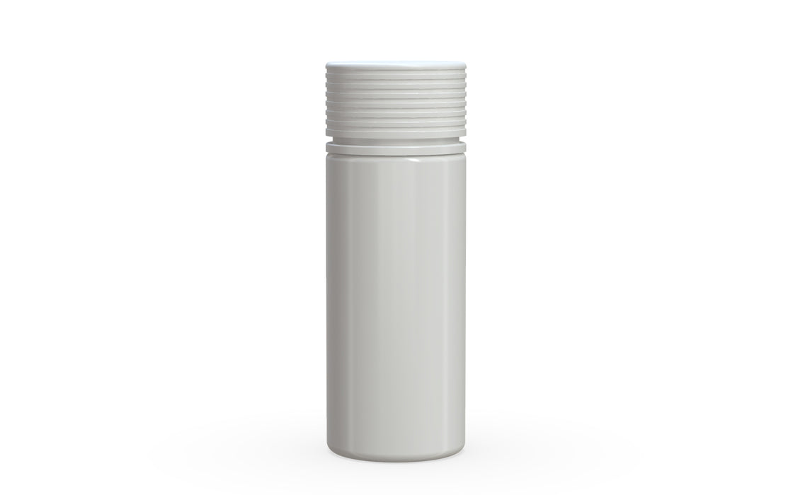 Chubby Gorilla Spiral CR 120ML unicorn bottle, opaque white bottle with opaque white child-resistant cap