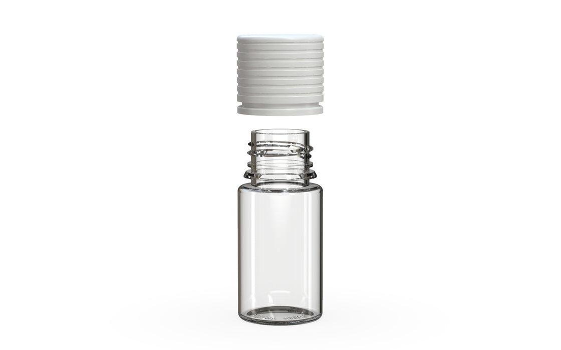 Chubby Gorilla Spiral CR 30ml Stubby Bottle - Clear Natural with Opaque White Cap