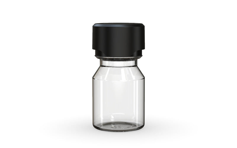 Chubby Gorilla Aviator Shot Bottle 30ml - Clear bottle & Black Cap - Copackr.com