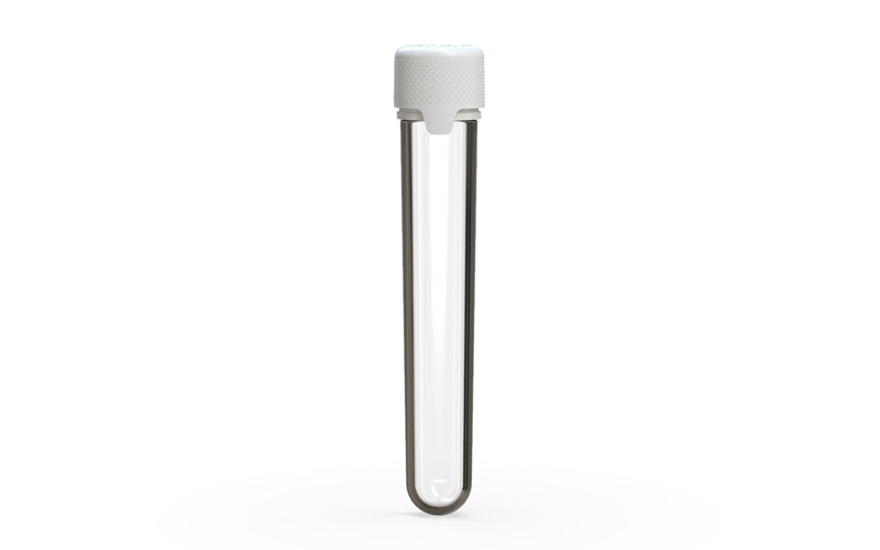 Aviator CR - Tube 120MM with Inner Seal & Tamper - Clear Natural (Transparent) with Opaque White Lid - Copackr.com