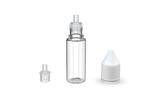 Chubby Gorilla - 15ML V3 Unicorn Bottle - Clear Bottle / White Cap - V3 - With Reducer Tip - Copackr.com
