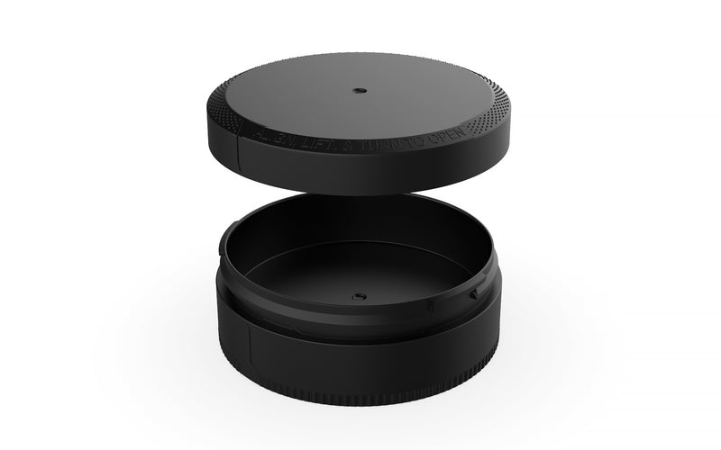 X2 Dual Compartment Pouch Container by Chubby Gorilla® - 40G - Opaque Black - Copackr.com
