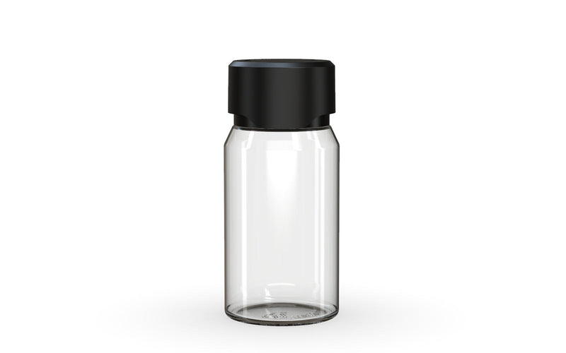Chubby Gorilla Aviator Shot Bottle 60ml Mini - Clear bottle & Black Cap - Copackr.com