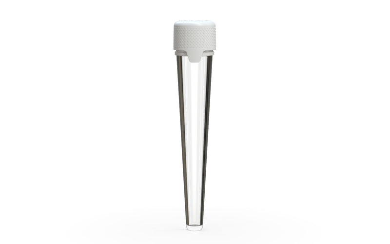 Aviator CR - Tube 113MM with Inner Seal & Tamper - Clear Natural Transparent with Opaque White Lid - Copackr.com