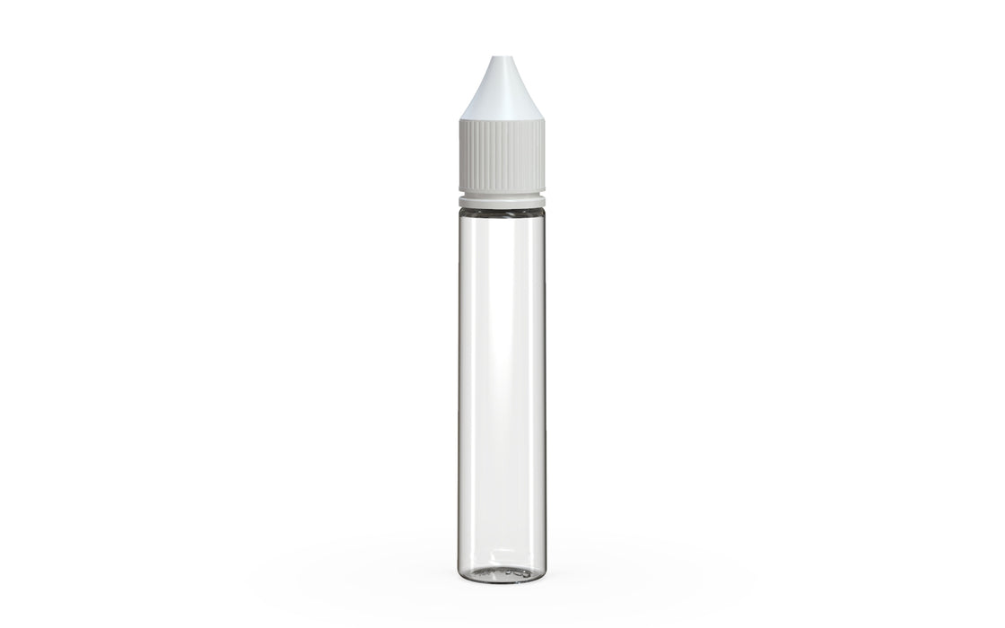 Chubby Gorilla Unicorn 30ml bottle, clear natural with opaque white cap, front view