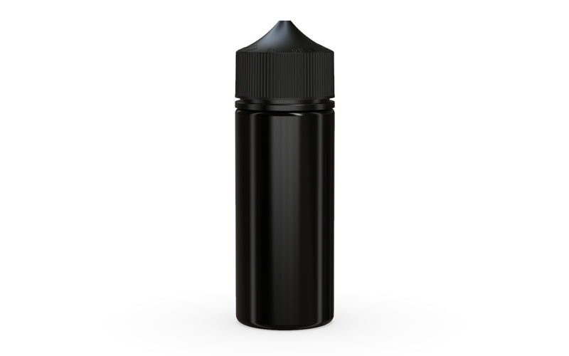 Chubby Gorilla Unicorn 120ml bottle, solid opaque black, front view
