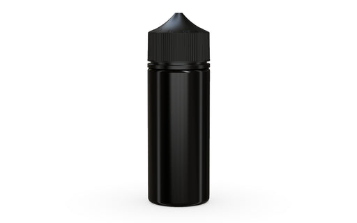 Chubby Gorilla Unicorn 120ml bottle, solid opaque black, front view