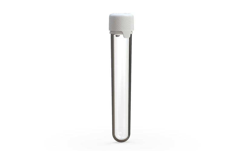 Aviator CR - Tube 120MM with Inner Seal & Tamper - Clear Natural (Transparent) with Opaque White Lid - Copackr.com