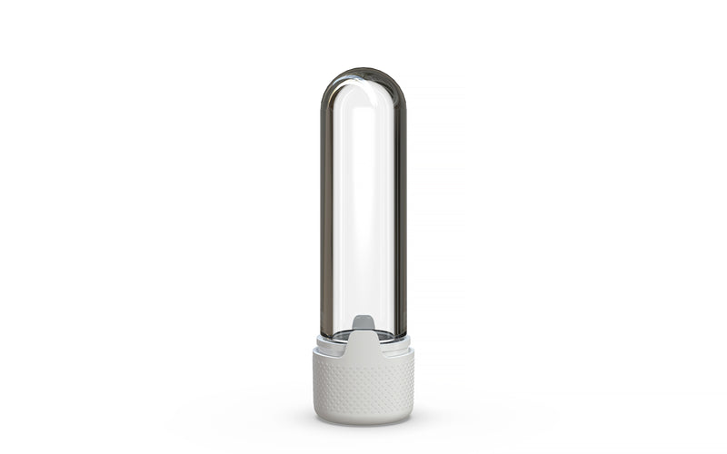 510 Cartridge Aviator CR Container Round Top - Clear Natural With Opaque White Lid - Copackr.com